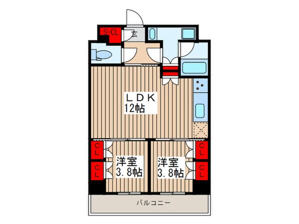 プラウドフラット浅草の物件間取画像